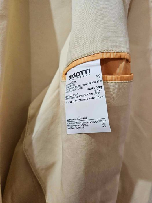 Sacou Bigotti Michelangelo Marimea 56, Nou cu Eticheta