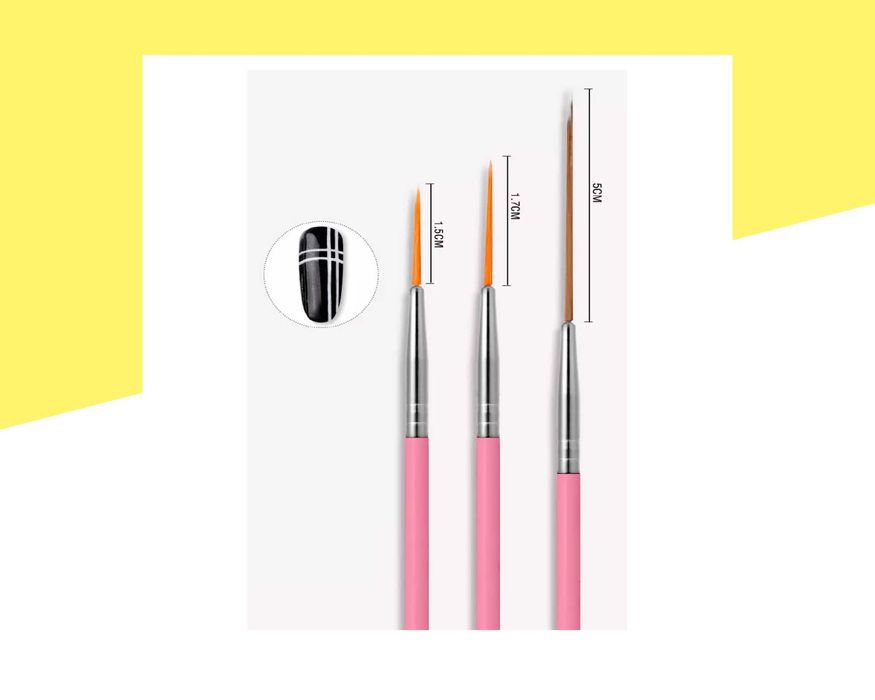 Kомплект 15 четки за маникюр, декорации