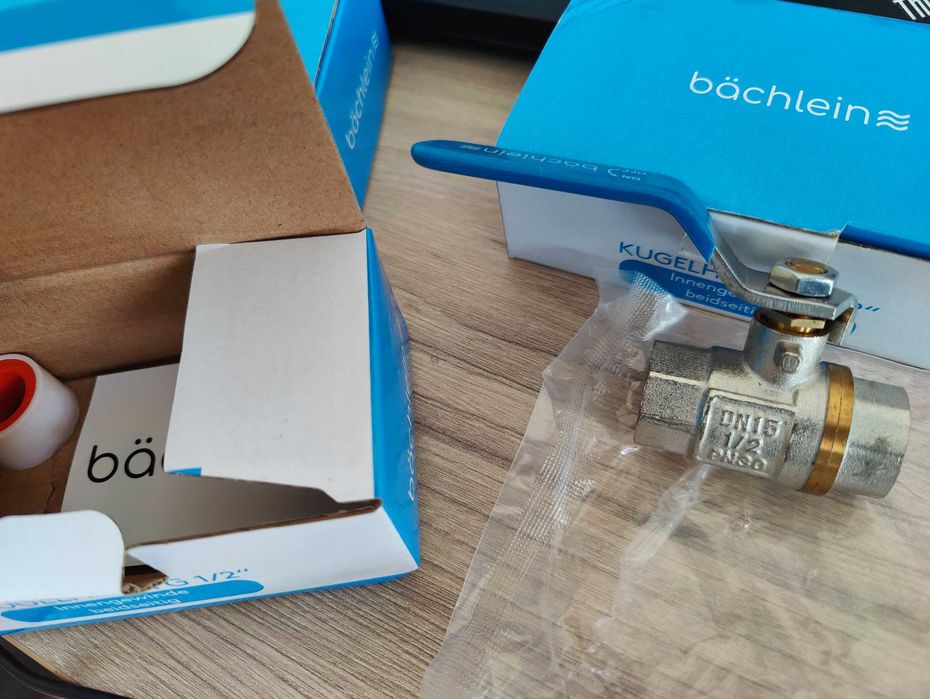 Водопроводни сферични кранове, с пълно пропускане, немски 1/2, 3/4 Ж/Ж