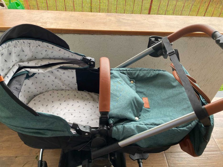 Cărucior 2 în 1 MoMi LIMURU, landou + sport, reversibil, 0-15 kg