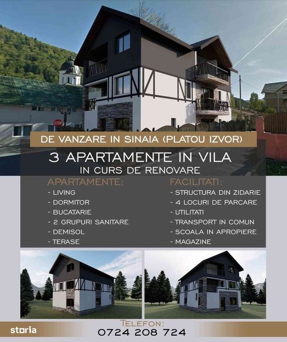 Imobil cu vedere Panoramică Sinaia – Cartier Platou Izvor