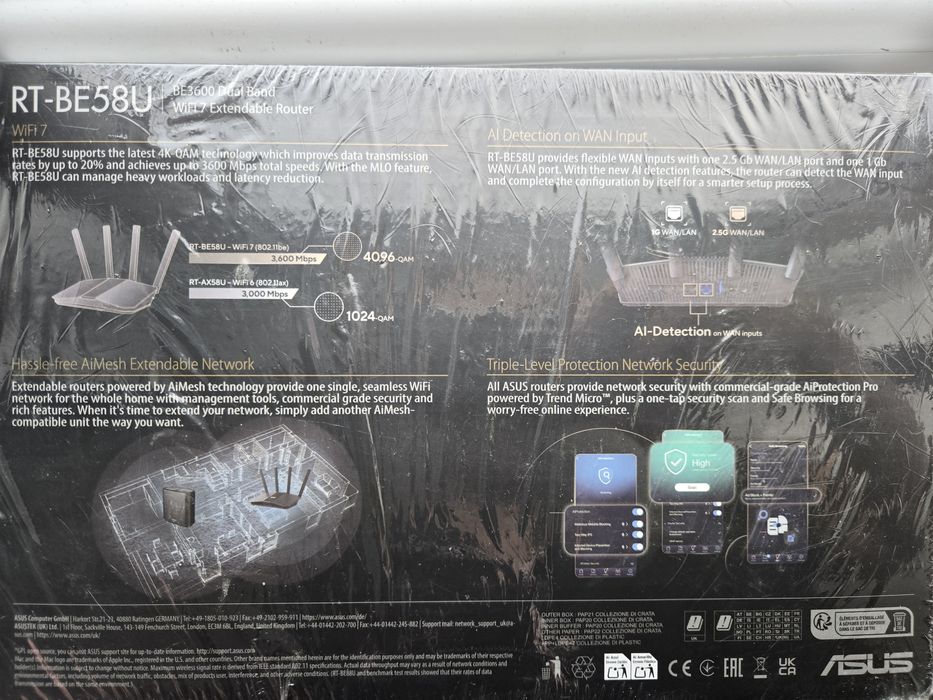 ASUS RT-BE58U (BE3600) Wi-Fi 7 Router