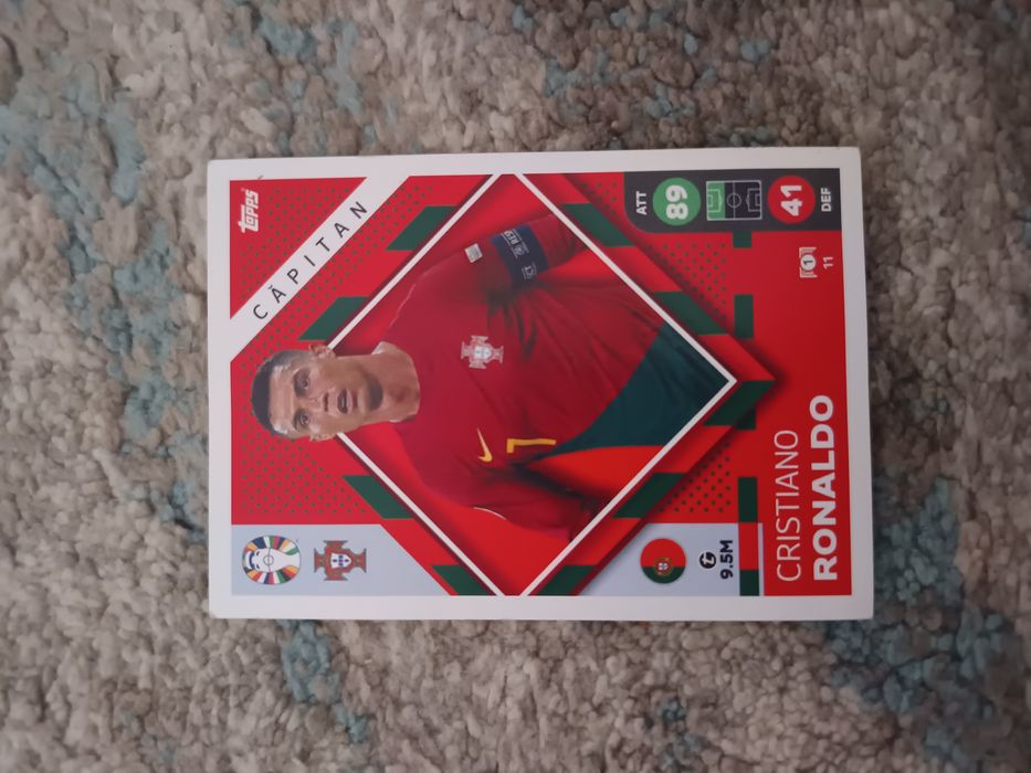 Cartonaș cristiano Ronaldo topps match attax euro 2024