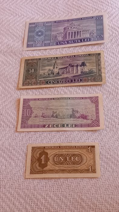 Vand lot complet de 7 bancnote an 1966, stare f frumoasa