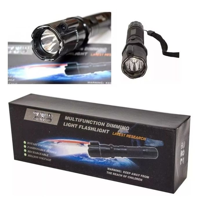 Lanterna cu electrosoc, încărcare rapidă la priza ( Electrosoc și Lanterna LED Flash SOS) ideala camping drumetie