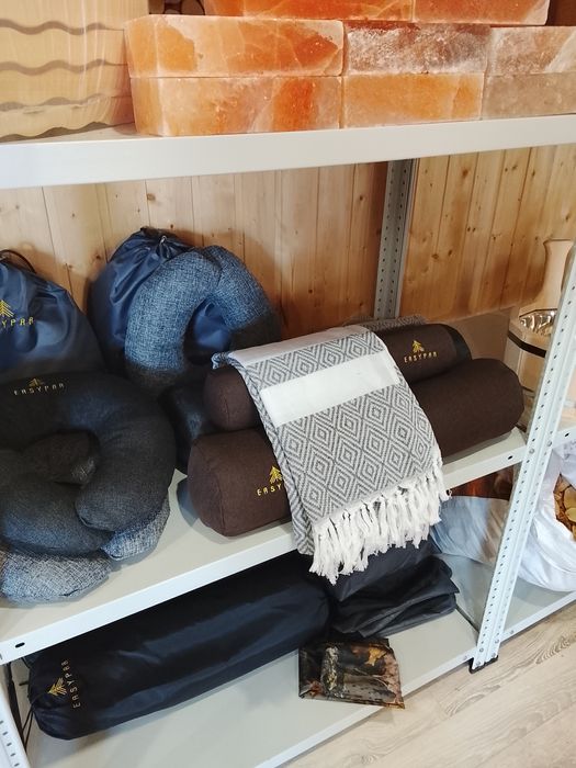 Подголовники и рогалики для бани