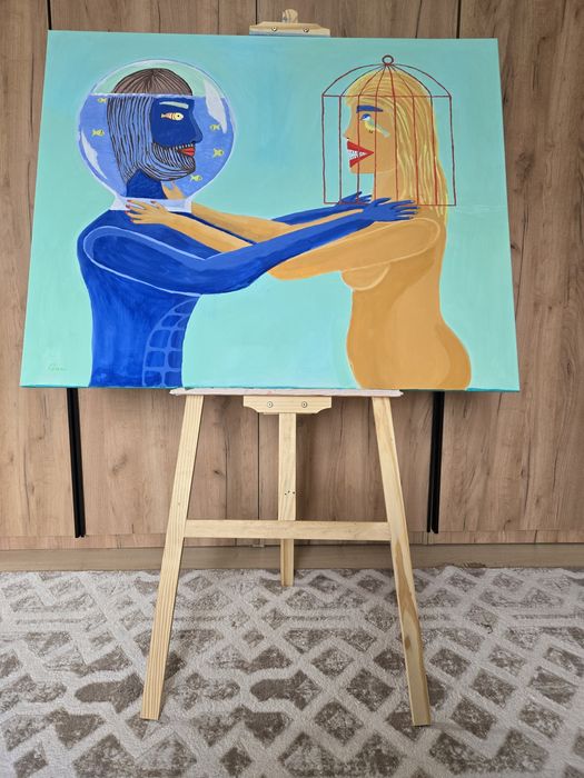 Авторская картина "Брак" холст, акрил. 100х80см. 50000тенге.