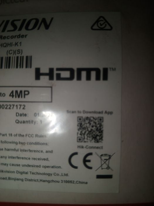 Видеорегистратор DVR Hikvision +телек самсунг 32