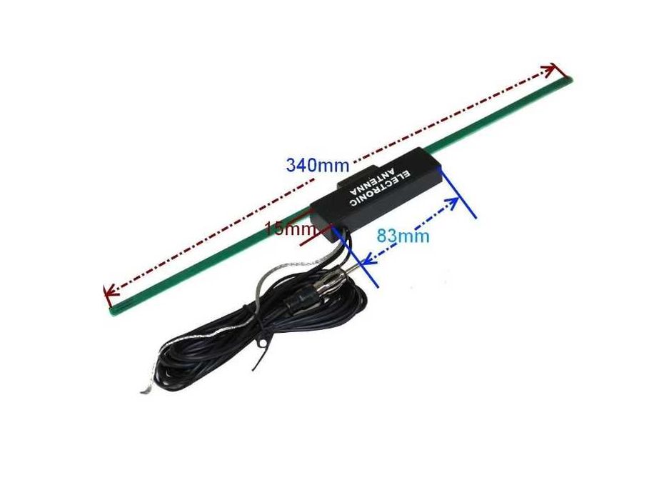 Вътрешна автомобилна антена с усилвател за стъкло
