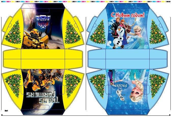 новогодний коробки