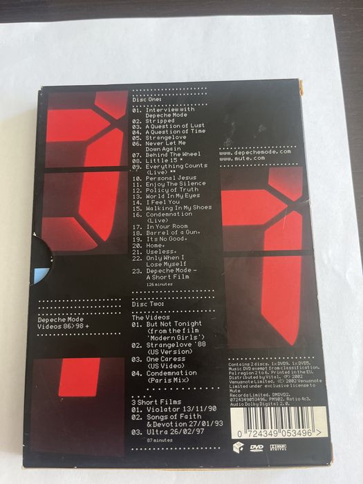 Depeche Mode DVD videos 86>98