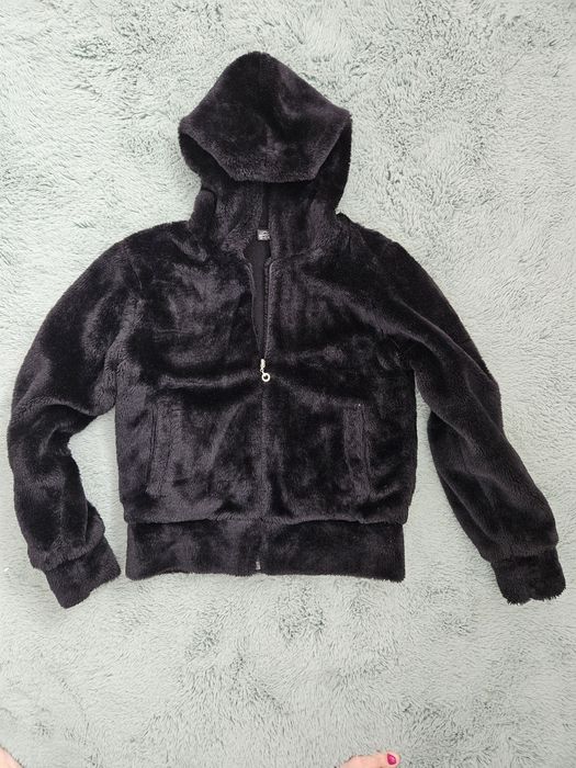 Geaca pufoasa, imitatie blana