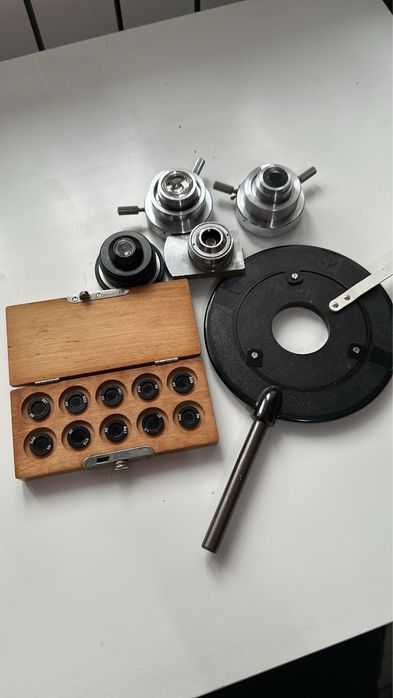 Optică si accesorii vechi, de colecție, pentru  microscop