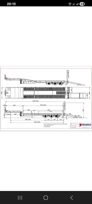 Trailer 3 AXE extensibil podea Hidraulică rampe, Duble pt Nacele si St