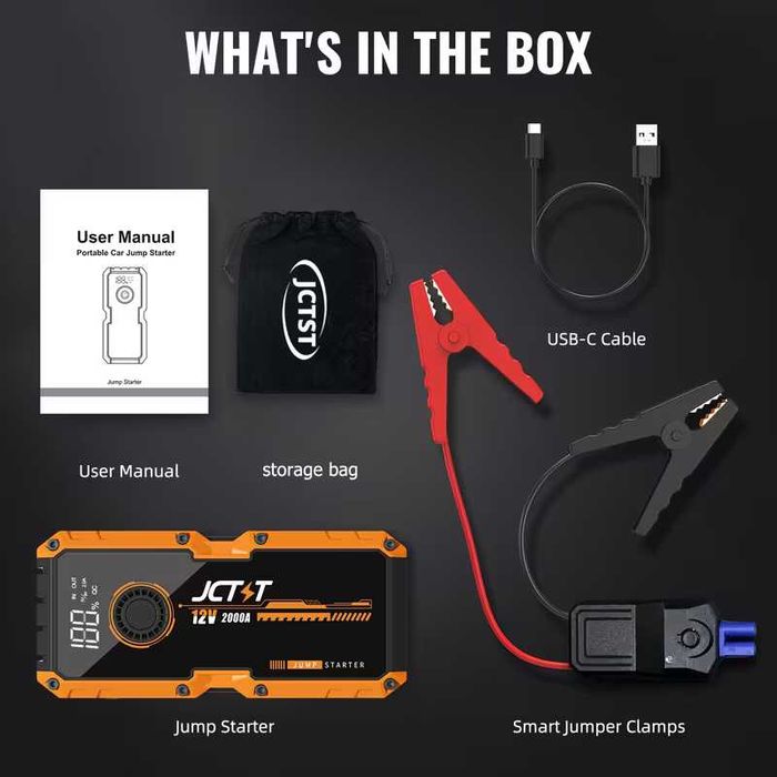 Преносим JCTST 2000A бустер за стартиране на ДВГ