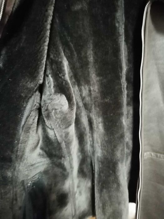 Cojoc scurt maro cu blană mărimea M transport gratuit easybox