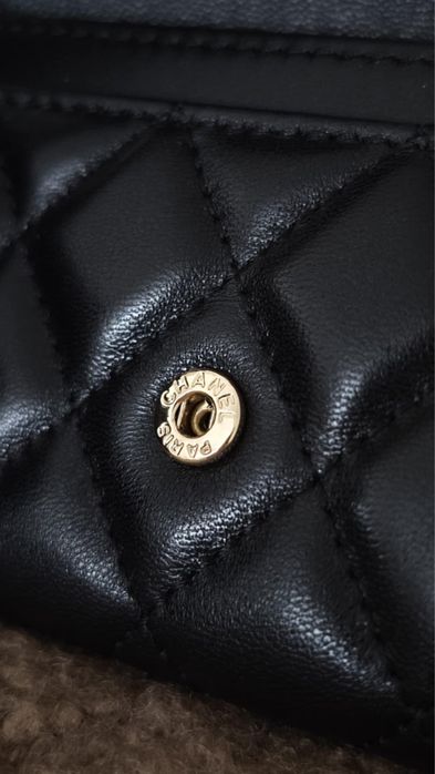 Портфейл/ Картодържател Chanel - Естествена агнешка кожа