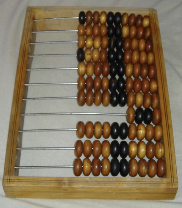 Деревянные старинные счёты