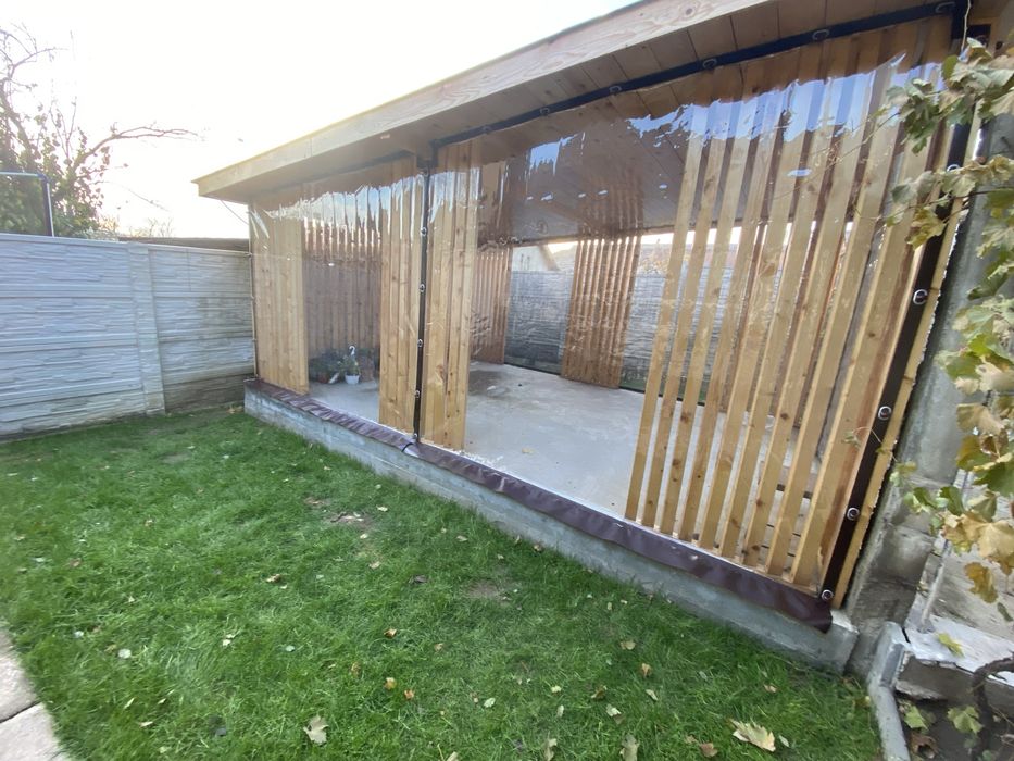 Inchideri terase/foisoare cu folie pvc Cristal Taiwan 0.8mm