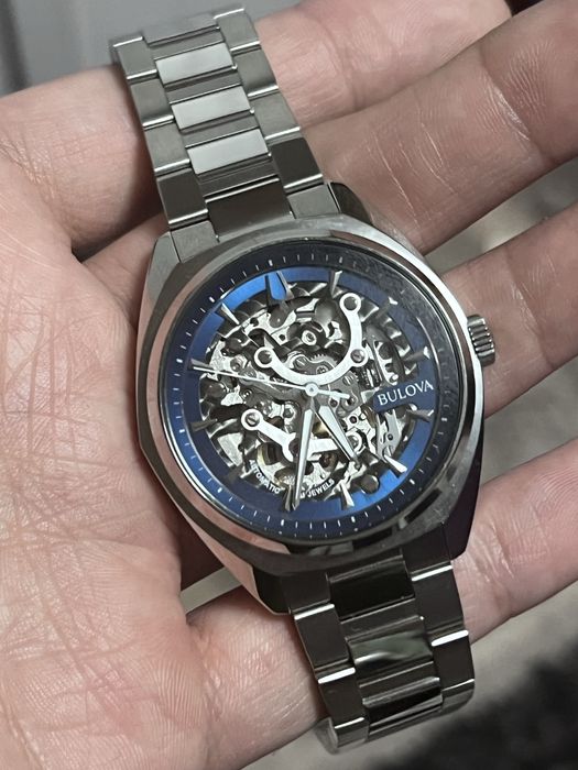 Bulova Skeleton Blue Surveyor