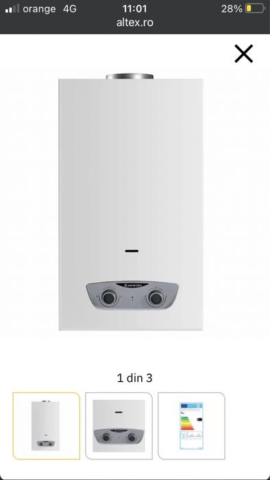 Boiler instant apa calda ariston