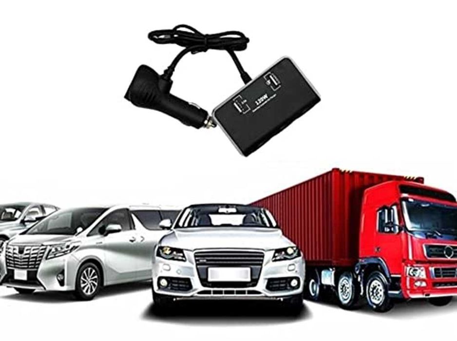 Разклонител за запалка с Волтметър 3 гнезда, 2 USB 12/24V, 120W.