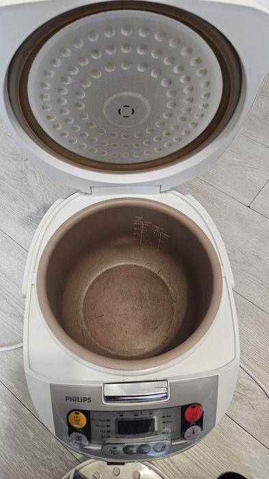 Multicooker Philips HD3037/70, 980 W, 5 l, Programe automate, Timer, Alb/Argintiu