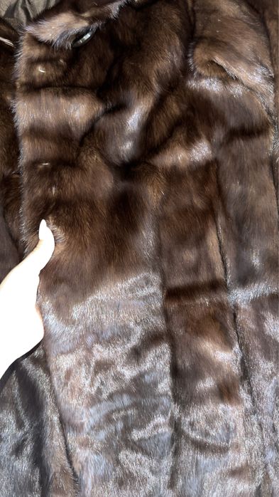 Норковая шуба коричневая