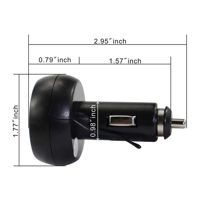 Дигитален уред 3 в 1 за автомобил - волтметър, термометър и USB зарядно