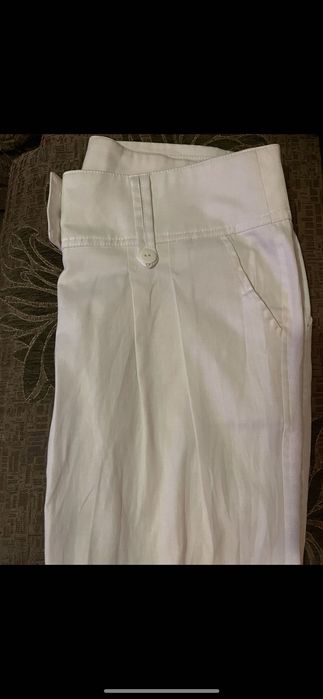 луксозен модерен бял есененпанталон стил лукс и класа топ хит М М/Л Л