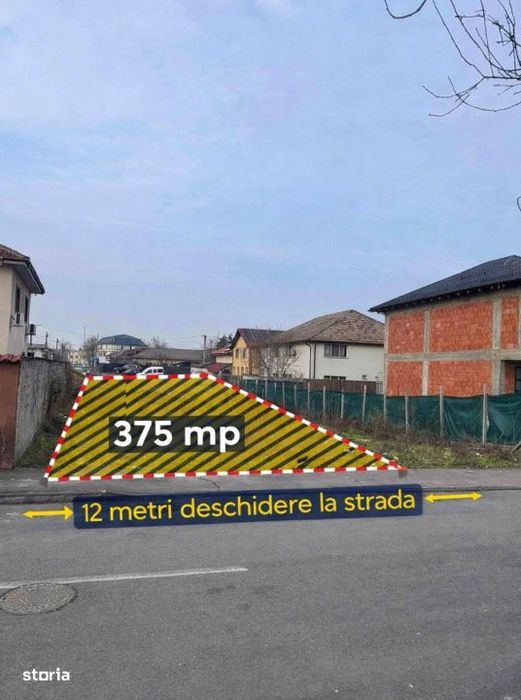 Teren intravilan, 375 mp, toate utilitatile, zona stadion Ion Oblemenc