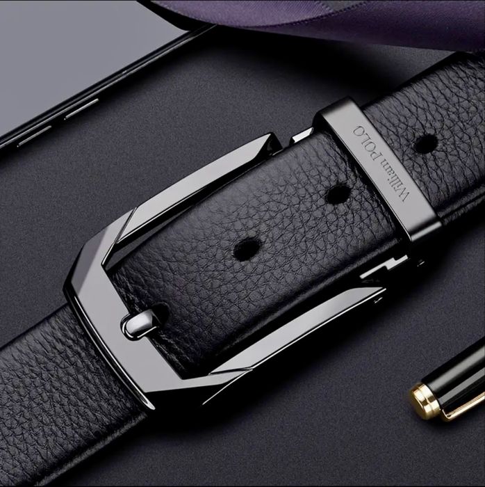 Мъжки официален колан за панталони WilliamPOLO* Естест. кожа /Промоция