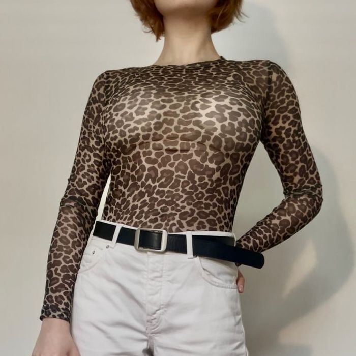Риза с леопардов принт XS MY JEWELLERY