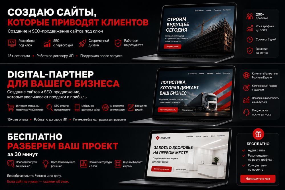 Создание сайтов и SEO ТГ боты| 15 лет опыта
