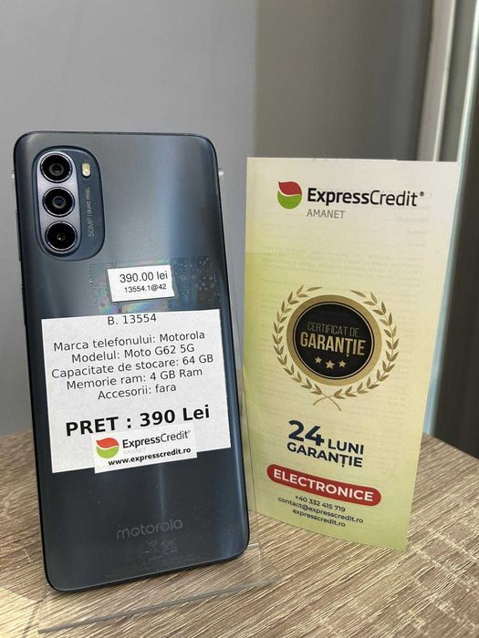 (AG42) Motorola Moto G62 5G b13554 - Garantie 2 ani!