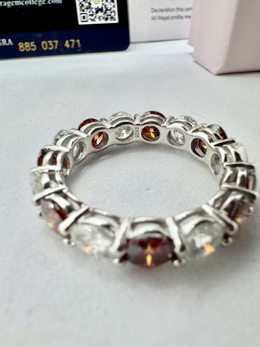 Сребърен пръстен с мойсанит (Диамант) 7.5 карата