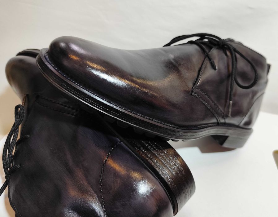 Ghete chukka 43 43.5 plain toe Lavoratione Artigianale piele naturala