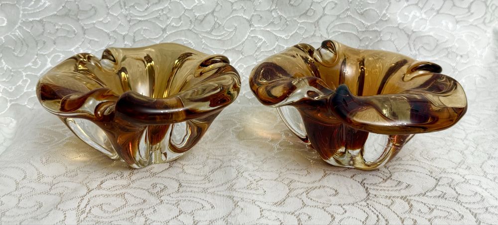 Пепельница чешское стекло