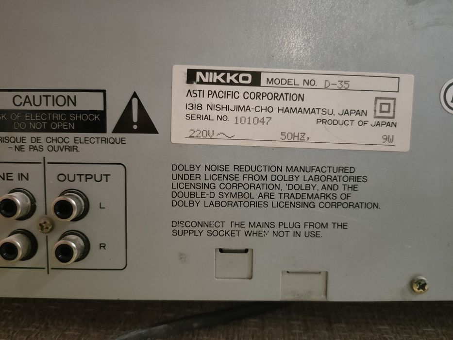 Casetofon Japan deck Nikko D35