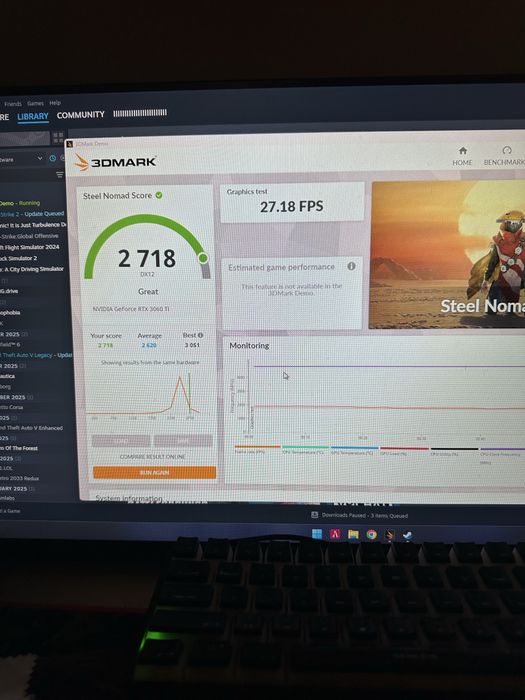 Геймърски сетъп компютър 3060ti,i7 8700K 32gb ram+monitor240hz+headset