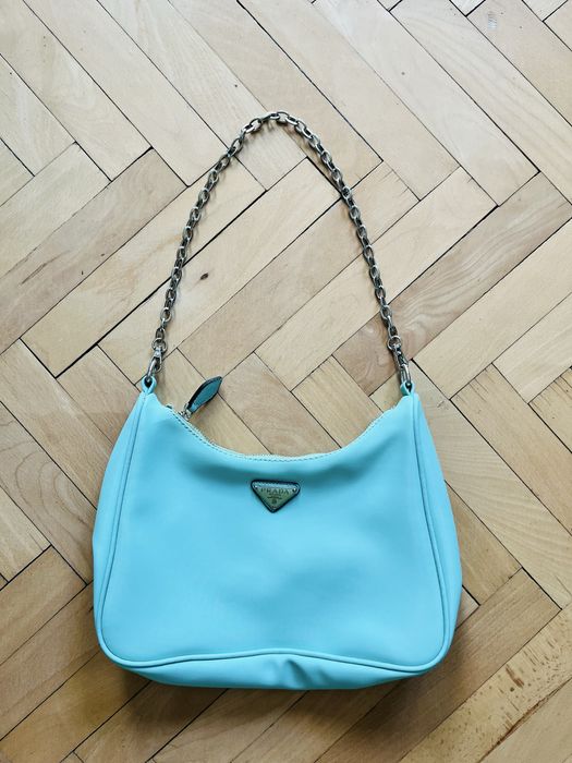 Geantă Prada Re Edition Nylon turcoaz