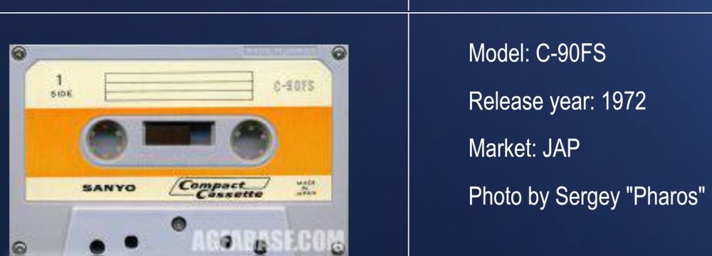 Casetă audio Sanyo Made in Japan din 1972, Nescrisă