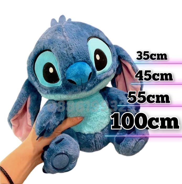 Голяма плюшена играчка Стич, 55см, Пухкав плюшен Стич Lilo Stitch плюш