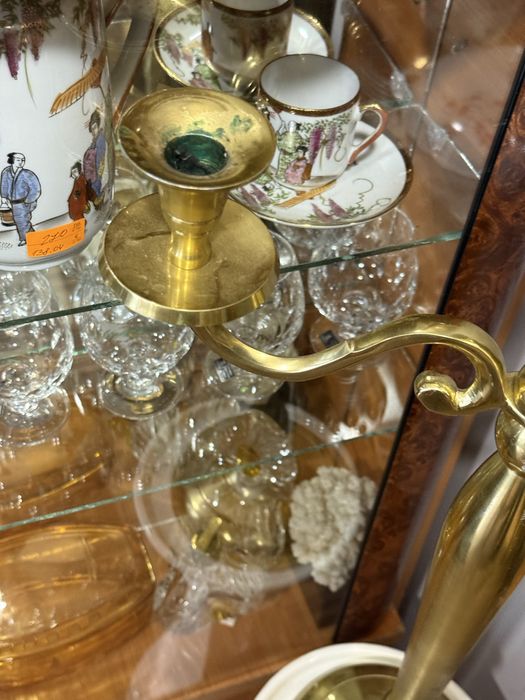 голям месингов свещник тройка 60см