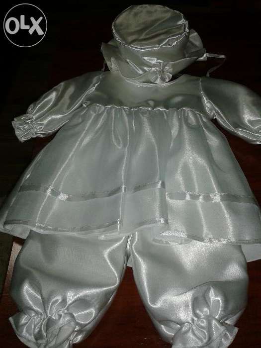 Hăinuţă fetiţă 0-2 ani şi costum alb pt. botez
