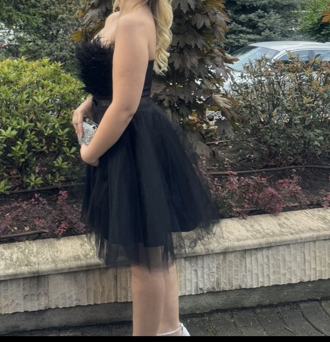 Бутикова рокля с пера ,,Caramella Fashion,,