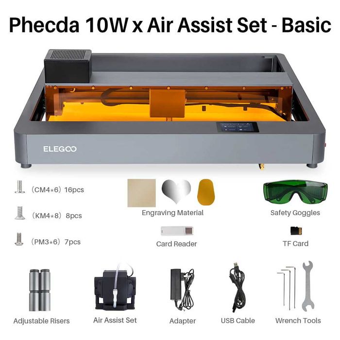 Elegoo Phecda Laser Engraver & Cutter - 20W Package-1 - нов
