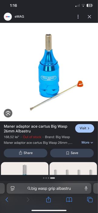 Kit complet tatuaj – aparat pen + sursă + ace + consumabile