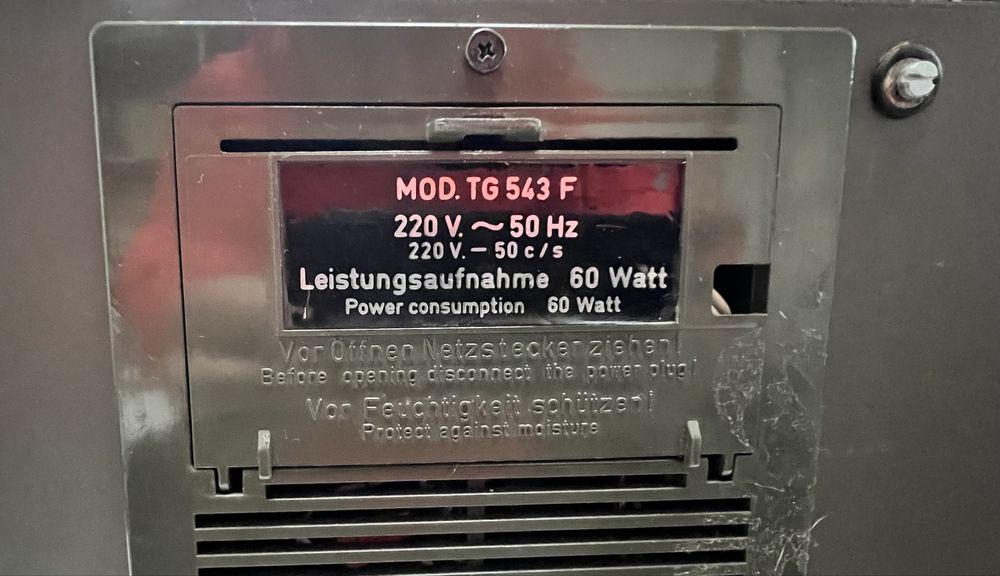 Magnetofon Saba Hi Fi Stereo TG 543 F