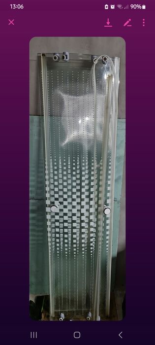 Vând cabina dus + cadita semirotunda ,pe dreapta, cadita inalta, 90 x